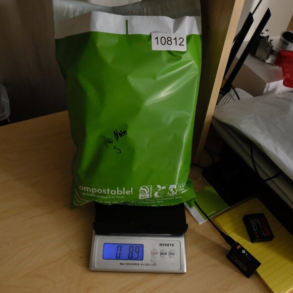 Au Noir Shirt Mens 5 White Blue Button Up Striped Geometric Long Sleeve - Picture 11 of 11